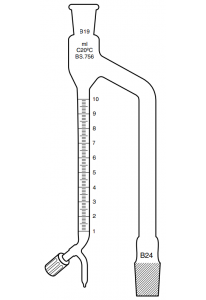Dean & Stark Receiver 10ml x 0.10ml  Class B + Stopcock