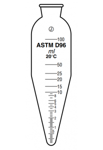 Centrifuge Tube Conical            100ml   ASTM D96  6"